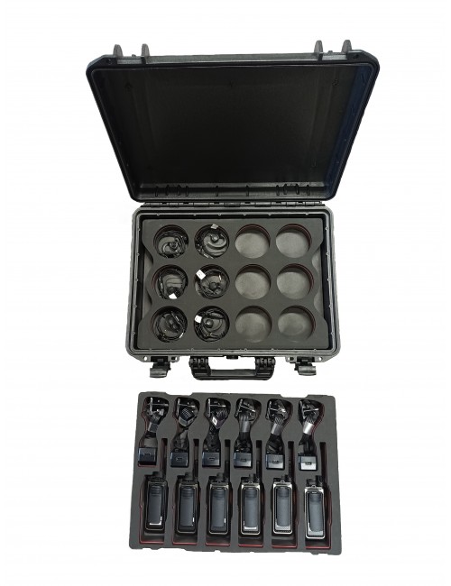 Malý odolný transportní kufr s organizérem na radiostanice