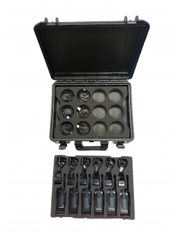 Malý odolný transportní kufr s organizérem na radiostanice