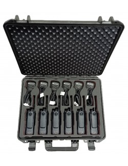 Střední odolný transportní kufr na radiostanice var. A - šestinabíječ