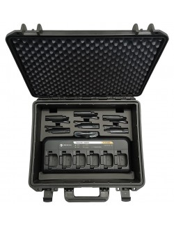 Střední odolný transportní kufr na radiostanice var. A - šestinabíječ