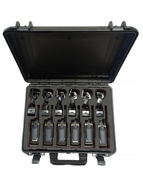 Malý odolný transportní kufr s organizérem na radiostanice