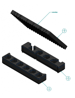 Střední odolný transportní kufr na radiostanice var. B - šestinabíječ